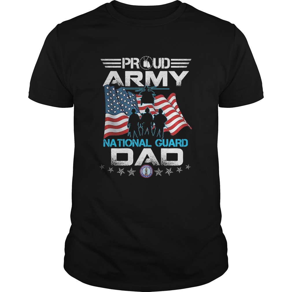 Veteran proud army national guard dad american flag independence day shirt