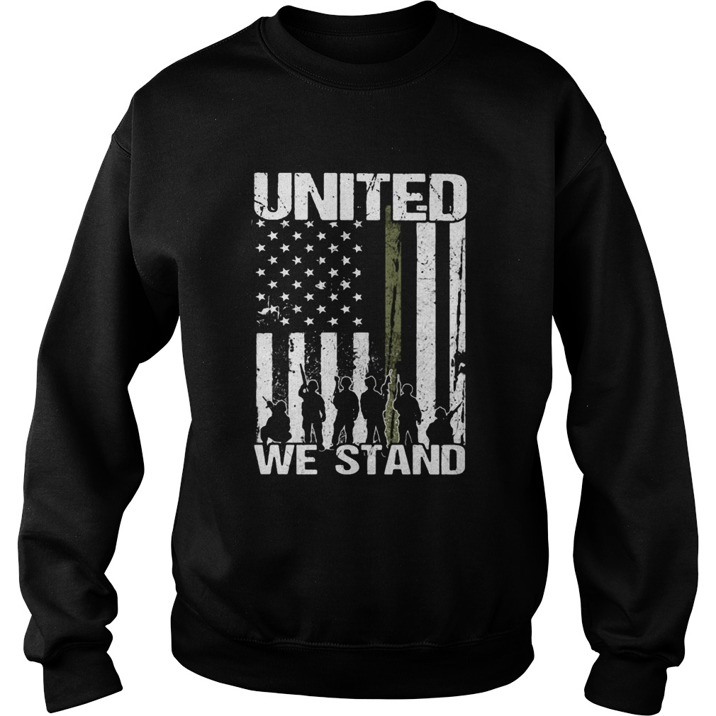 Veteran united we stand american flag independence day  Sweatshirt