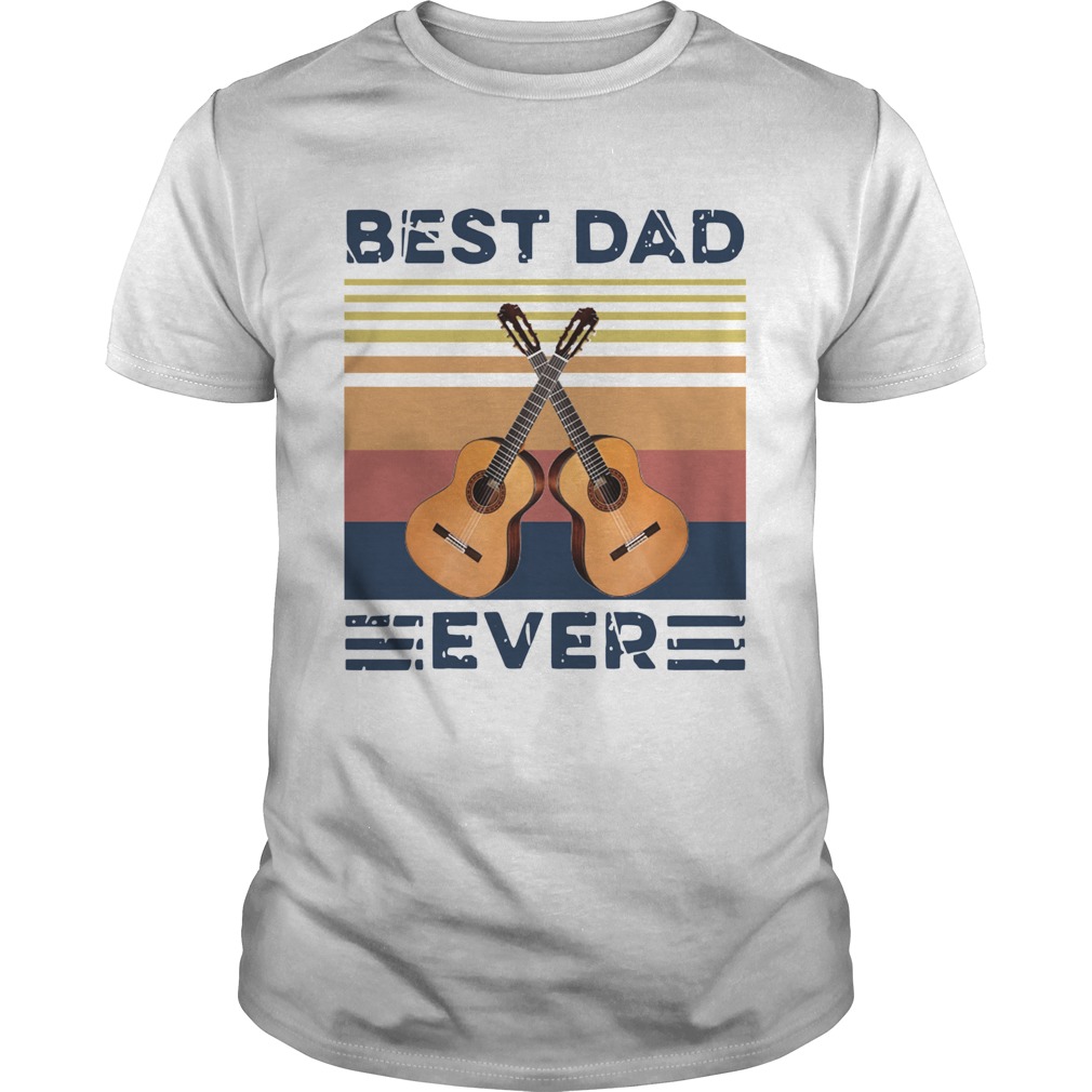 Vintage Guitar Best Dad Ever shirt