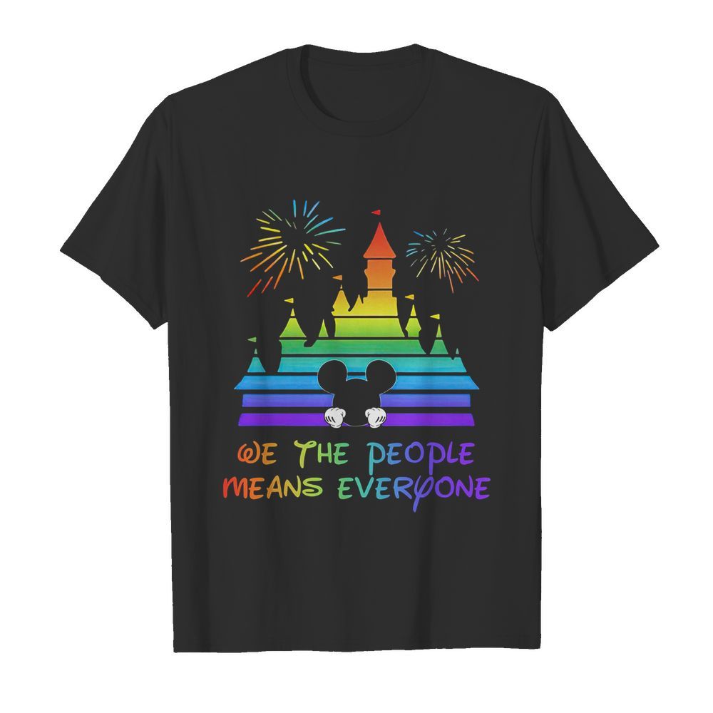 Walt disney mickey mouse we the people means everyone firework shirt