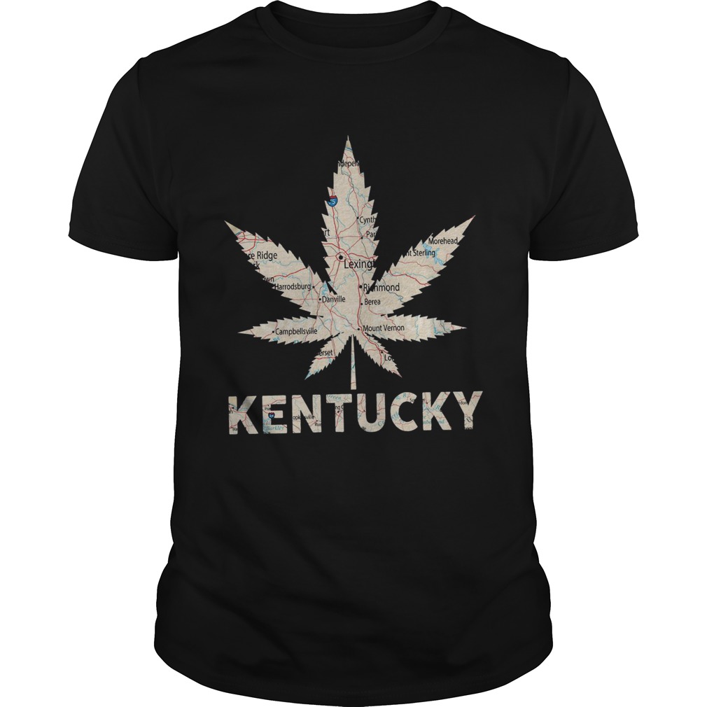 Weed Kentucky to map shirt