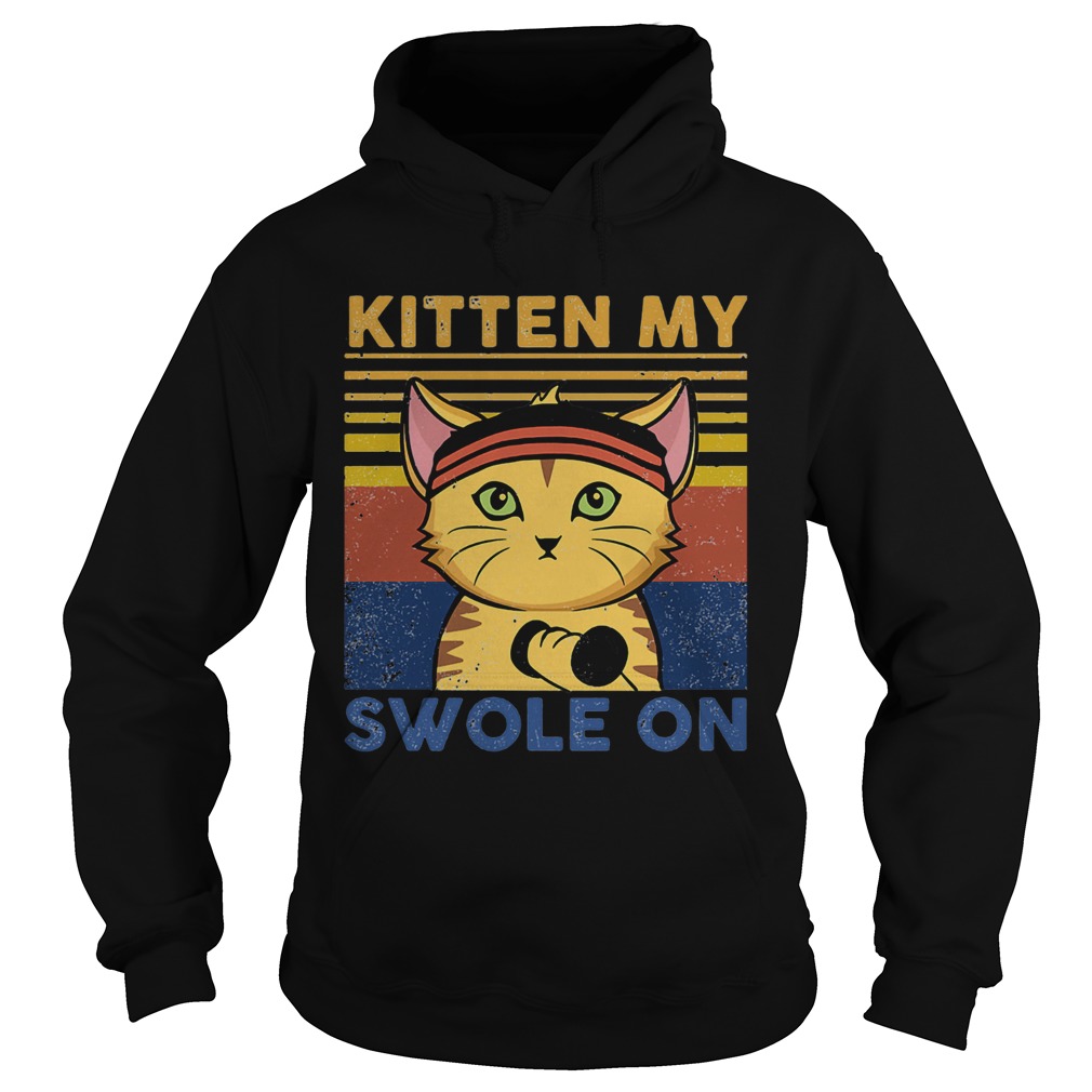 Weightlifting cat kitten my swole on vintage 2020  Hoodie