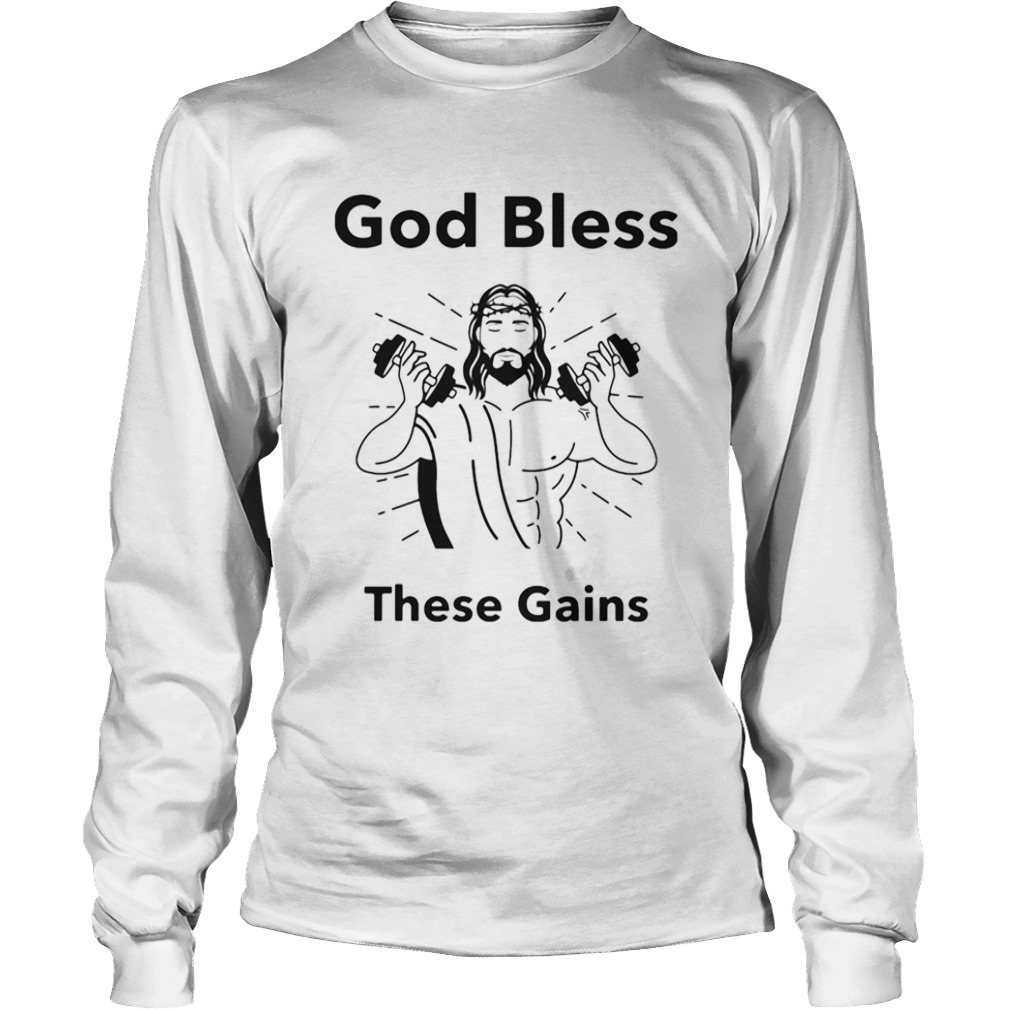 Weightlifting god bless these gains  Long Sleeve