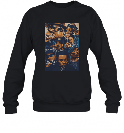 West Coast Hip Hop Poster Signatures American Rappers T-Shirt Unisex Sweatshirt