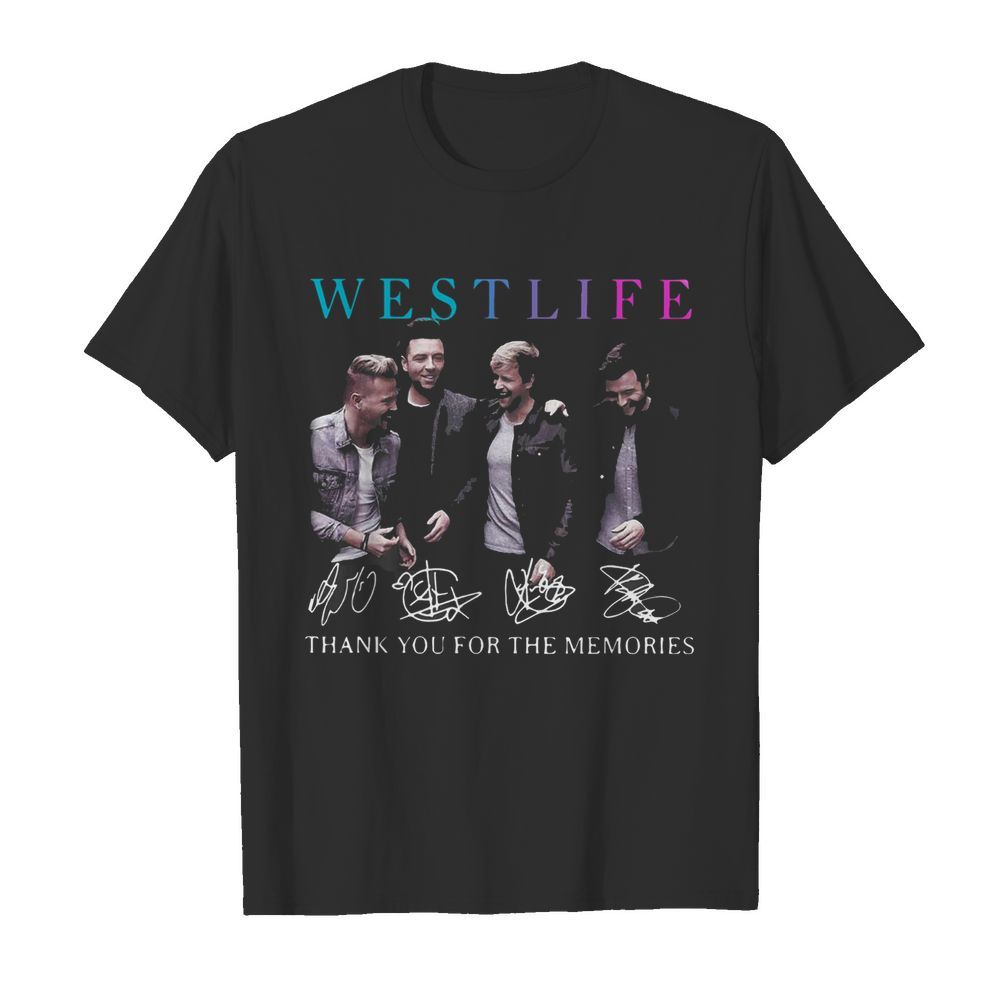 Westlife Thank You For The Memories Signatures shirt