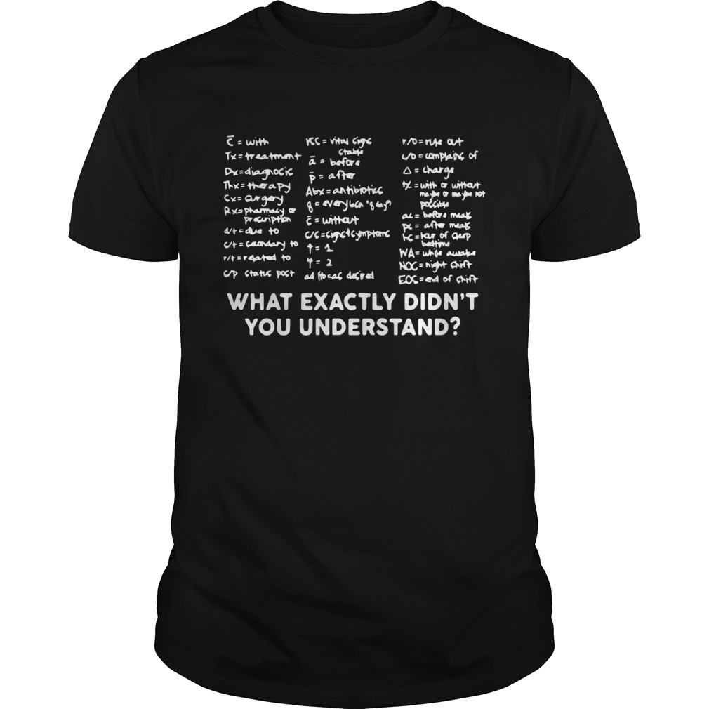 What Exactly Didnt You Understand shirt