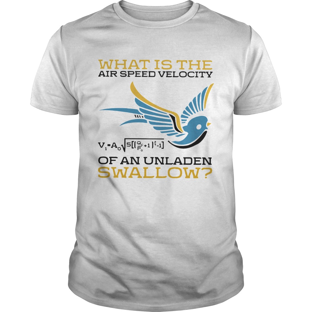 What Is The Air Speed Velocity Of An Unladen Swallow Math  Unisex