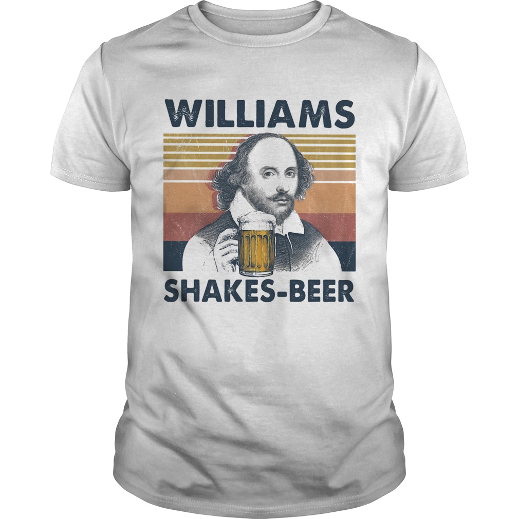 William shakespeare williams shakes beer vintage retro shirt