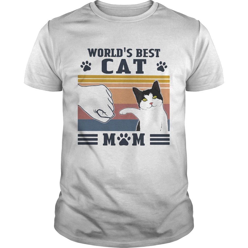 Worlds best Cat mom paw vintage shirt