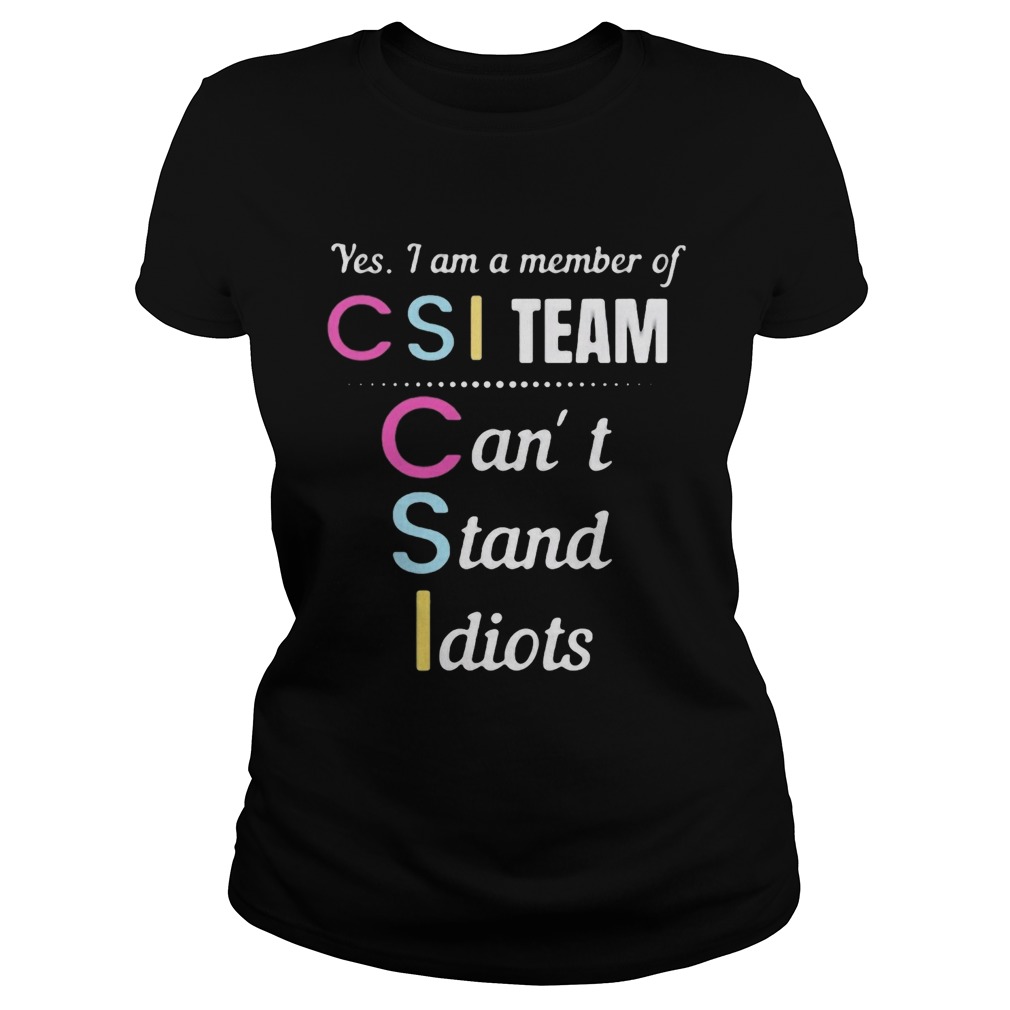 Yes i am a member of csi team cant stand idiots  Classic Ladies