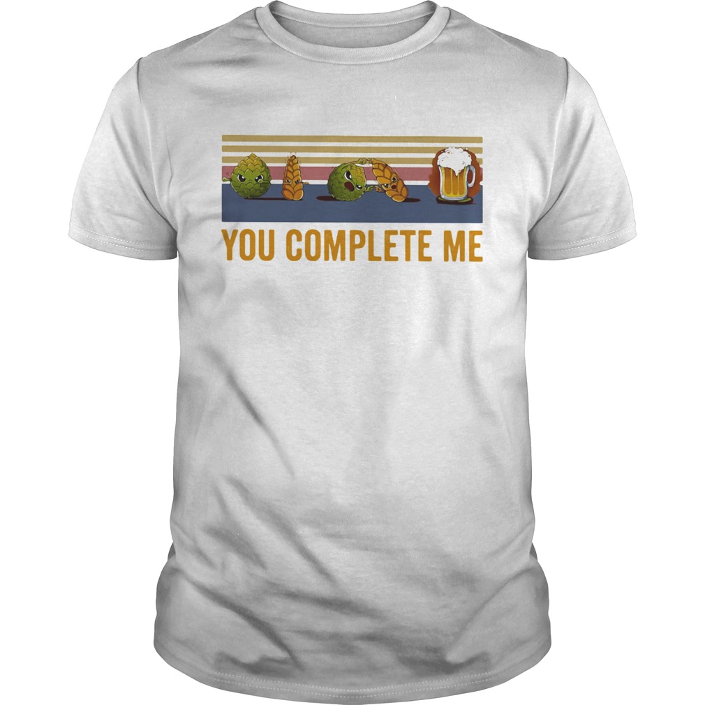 You complete me beer vintage shirt