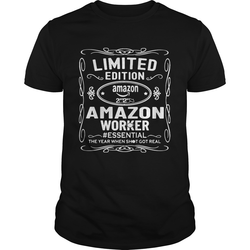 amazon worker essential the year when shit got real mask shirt