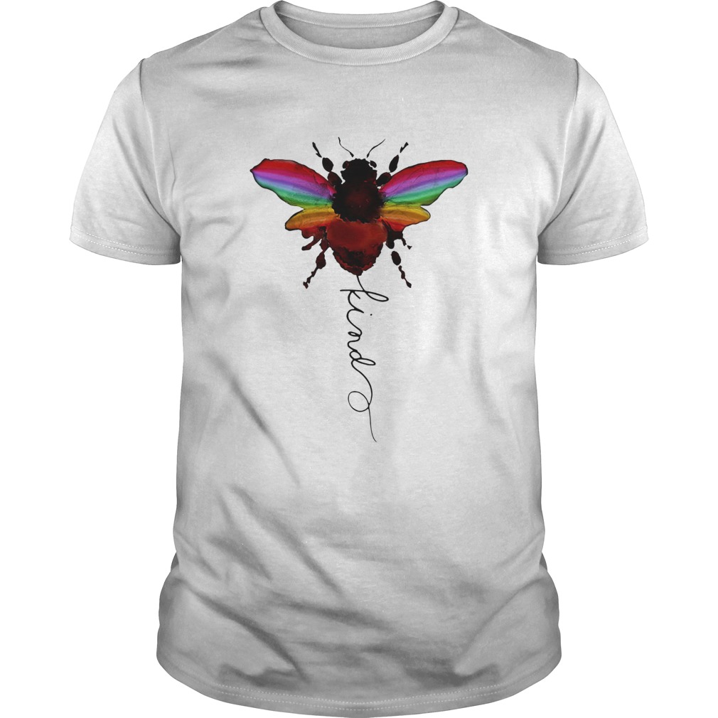 lgbt bee kind white shirt