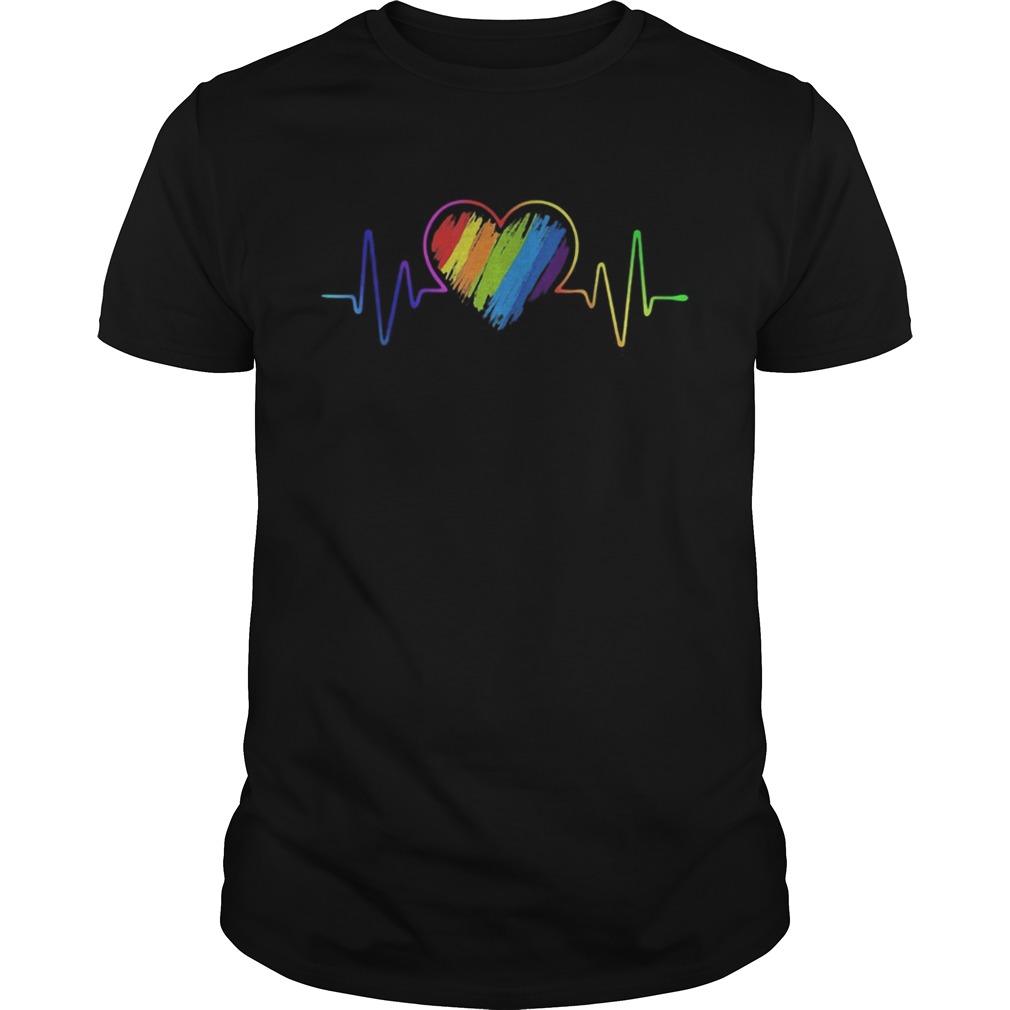 lgbt heart heartbeat shirt