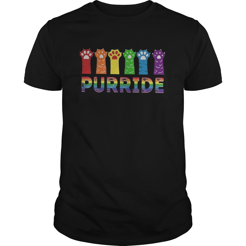 paws cat purride lgbt shirt