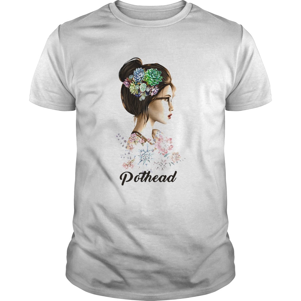 pothead girl flower shirt