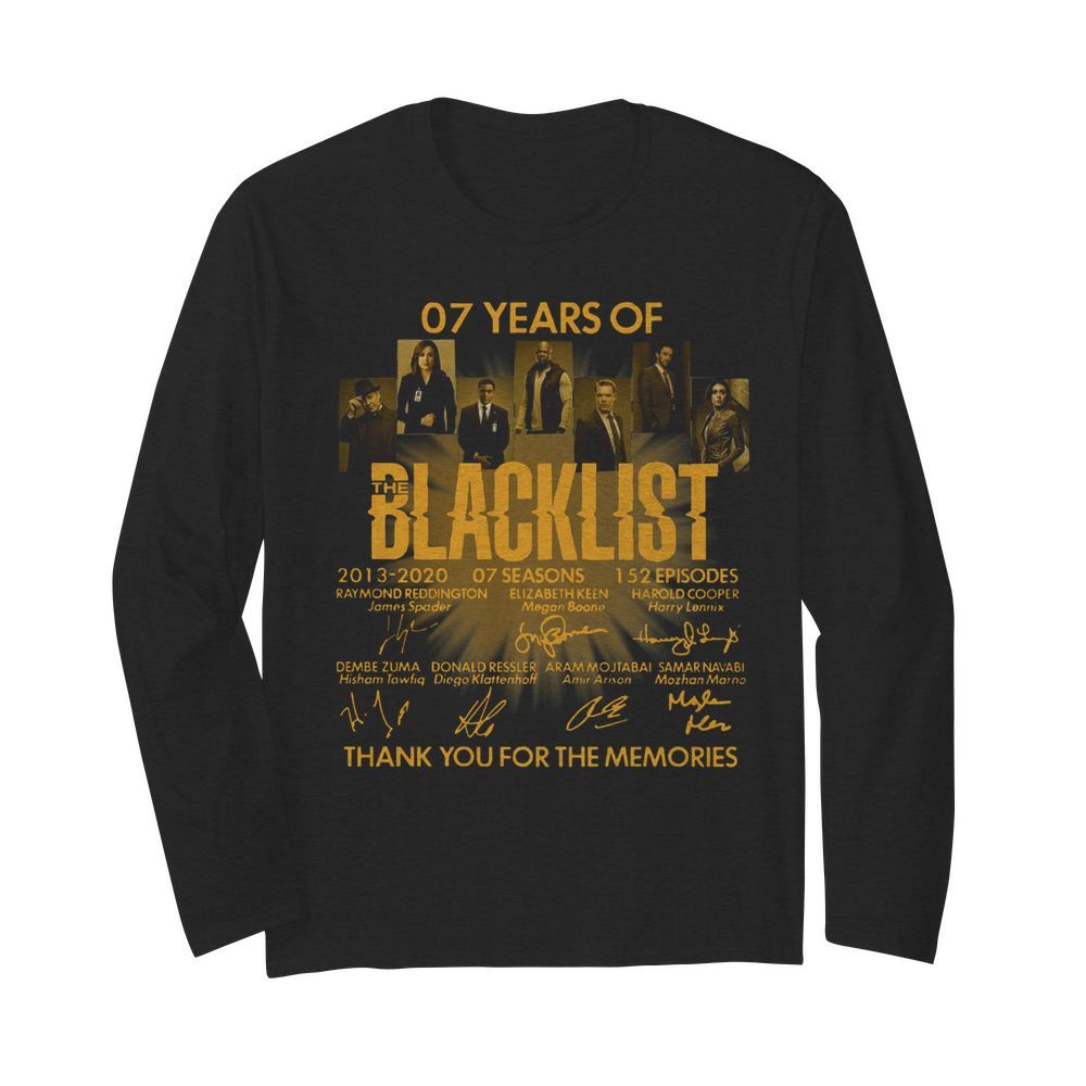 07 Years Of The Blacklist  Long Sleeved T-shirt 