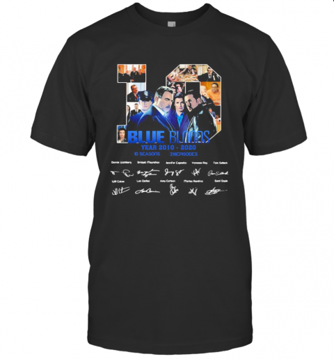 10 Blue Bloods Year 2010 2020 10 Seasons 218 Episodes Signatures T-Shirt