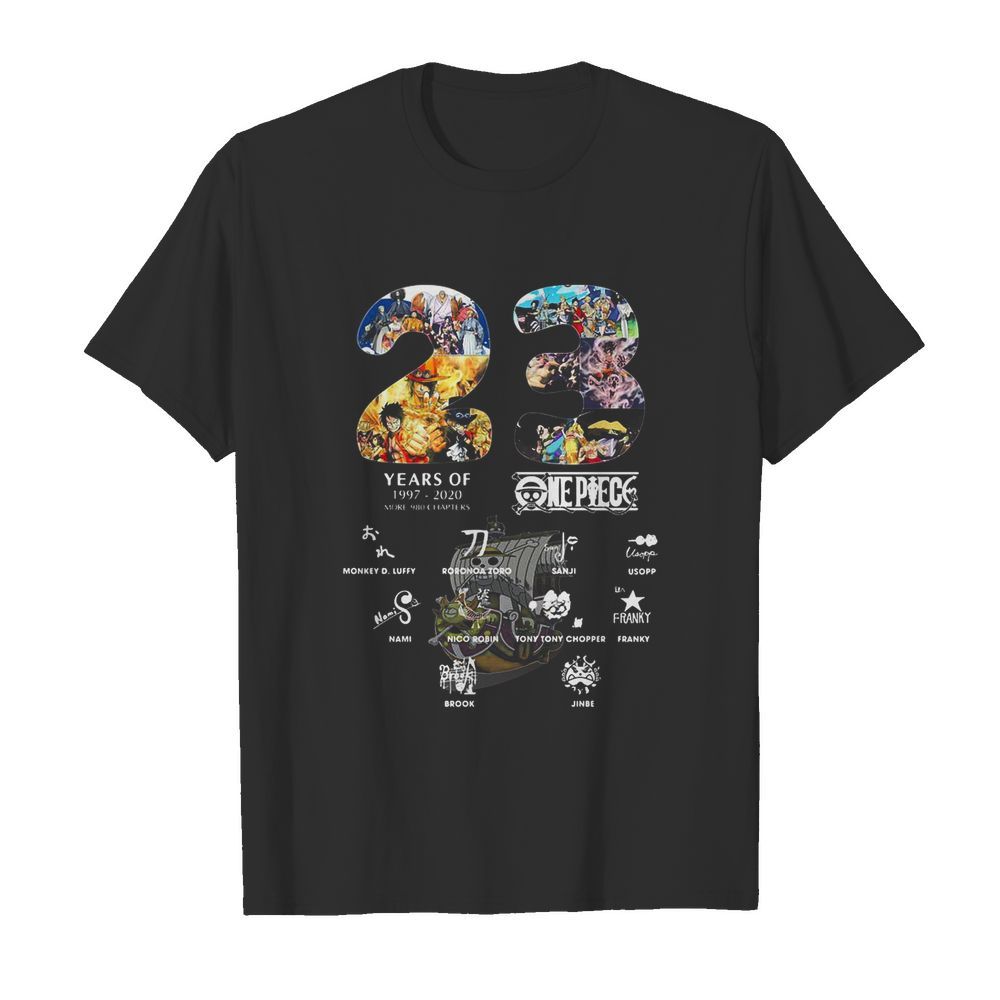 23 years of 1997 2020 more 980 chapter one piece signatures shirt