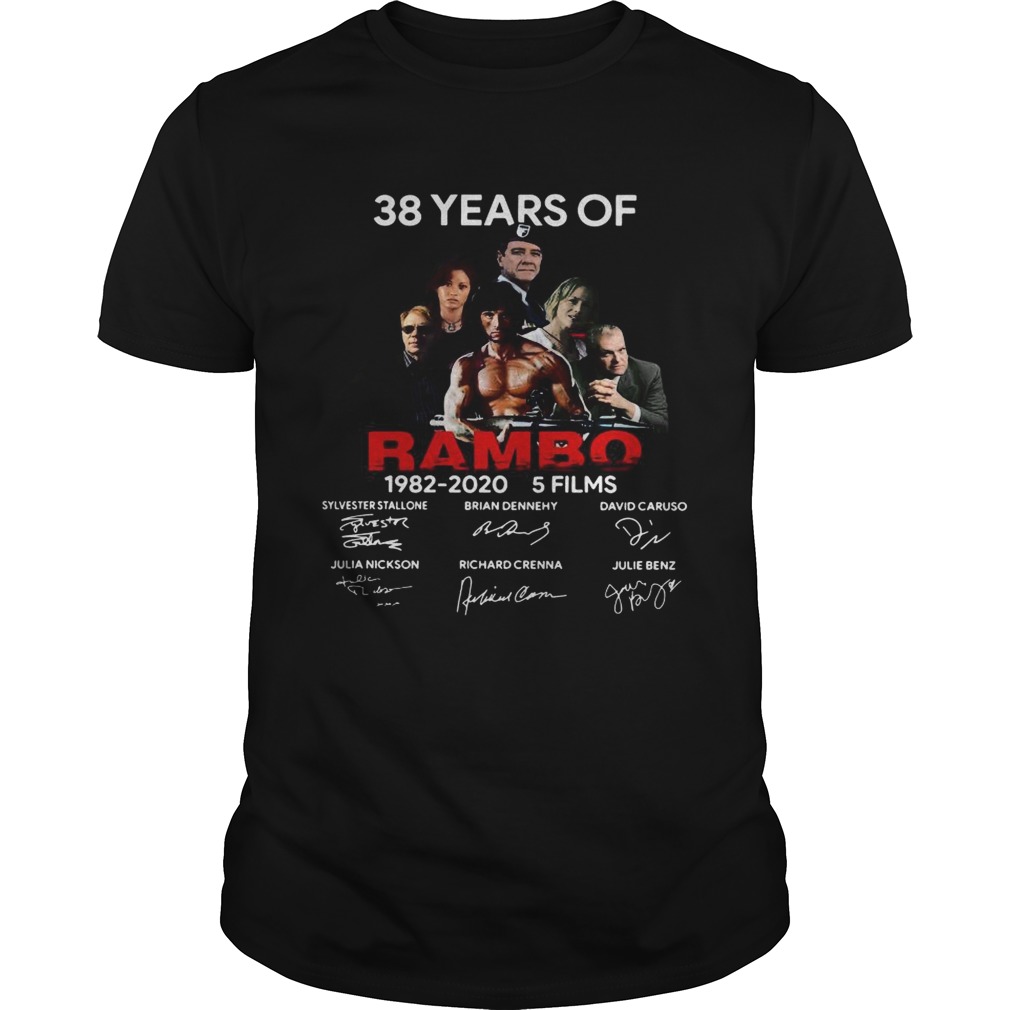 38 YearsRambo 19822020 5 Films Signature shirt