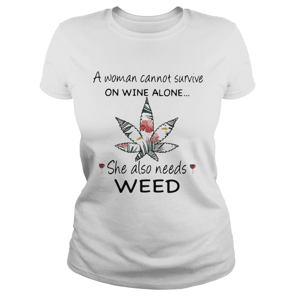 A Woman Cannot Survive On Wine Alone She Also Needs Weed Flower  Classic Ladies