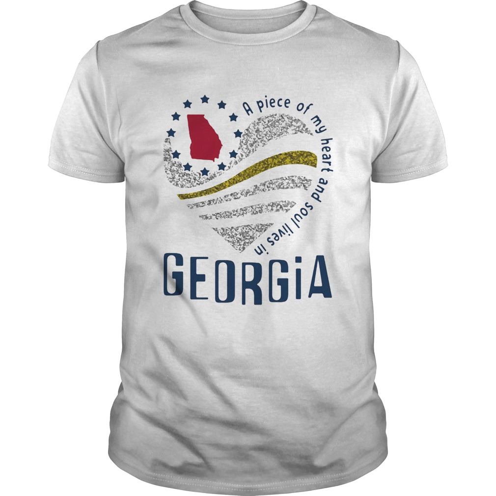 A piece of my heart and soul lives in Georgia Map shirt