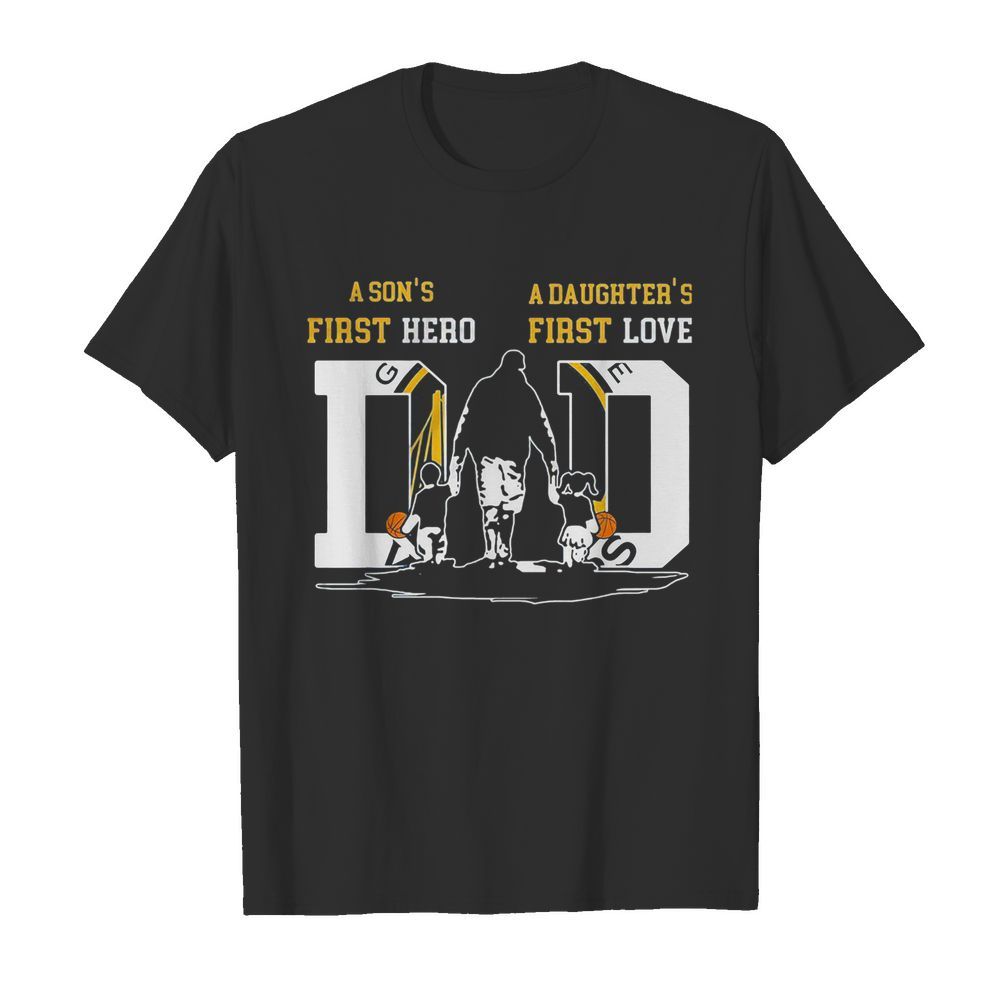 A son’s first hero a daughter’s first love dad golden state basketball happy father’s day shirt