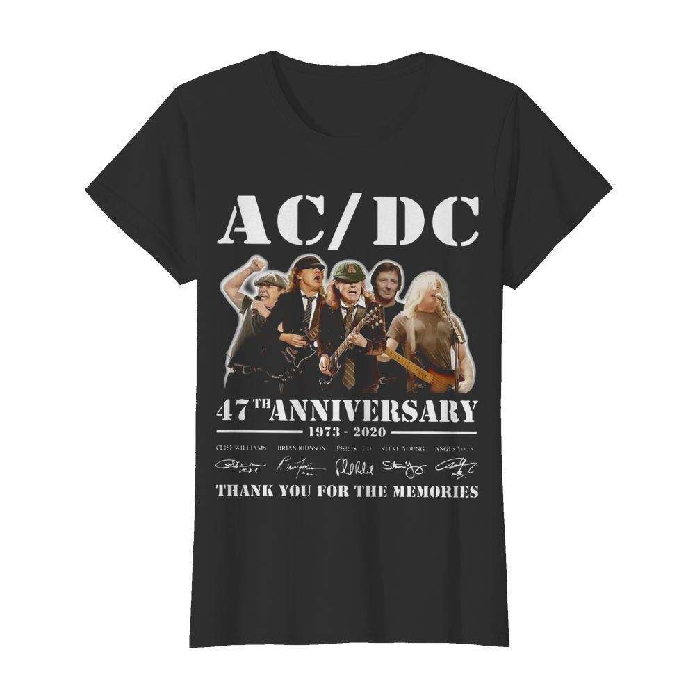 ACDC Band 47th Anniversary 1973-2020 Signatures  Classic Women's T-shirt