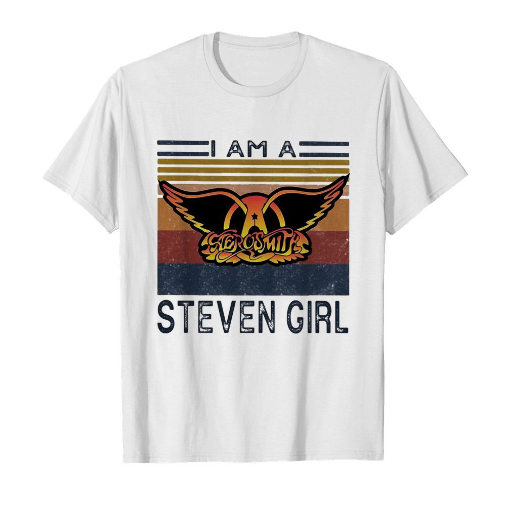 Aerosmith i am a steven girl vintage retro shirt