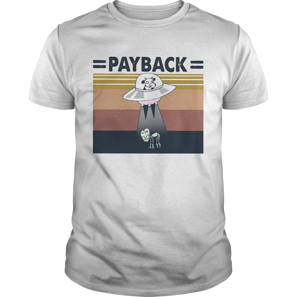 Alien UFO cow payback vintage retro  Unisex