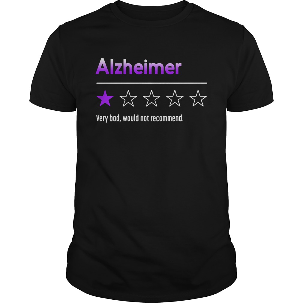 Alzheimer very bad would not recommend shirt