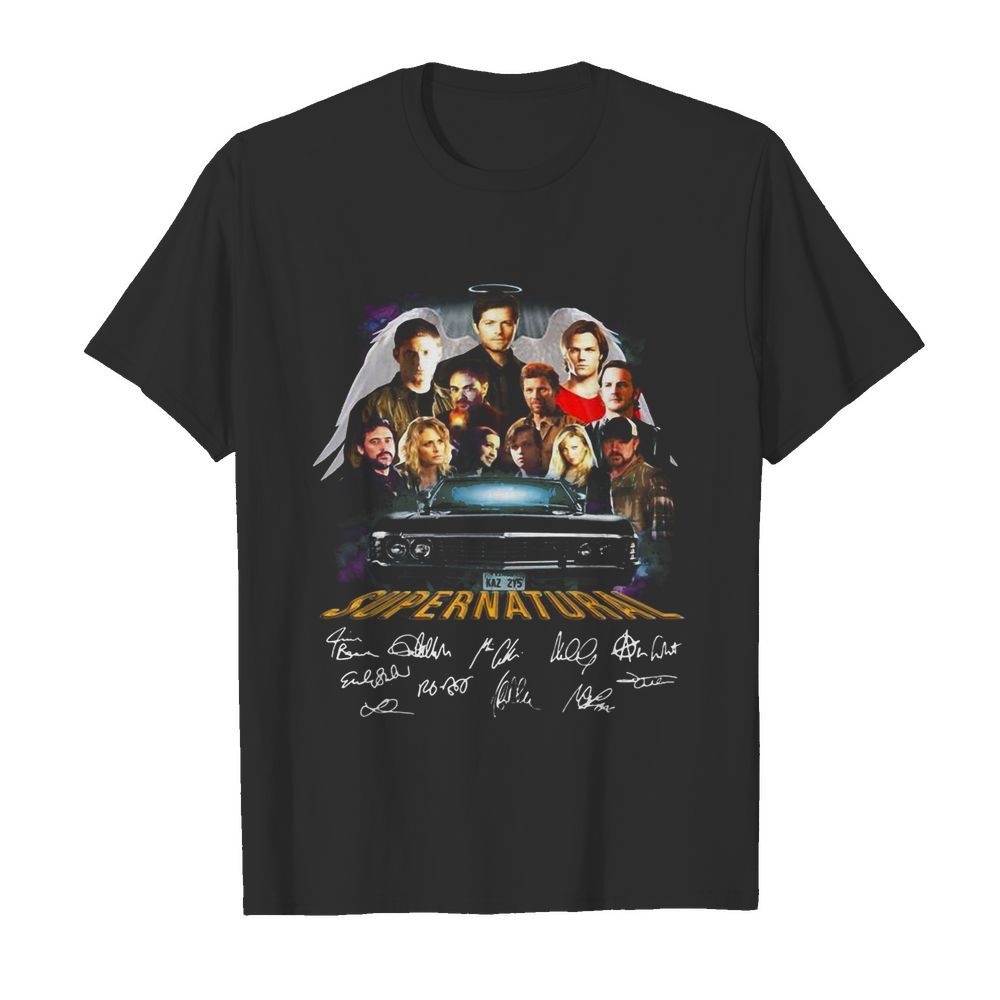 Angel supernatural car signatures shirt