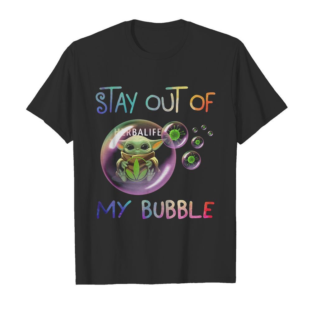 Baby yoda hug herbalife stay out of my bubble covid-19  Classic Men's T-shirt