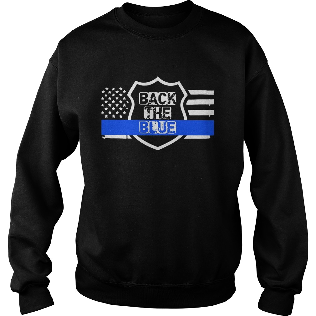 Back the blue american flag independence day  Sweatshirt