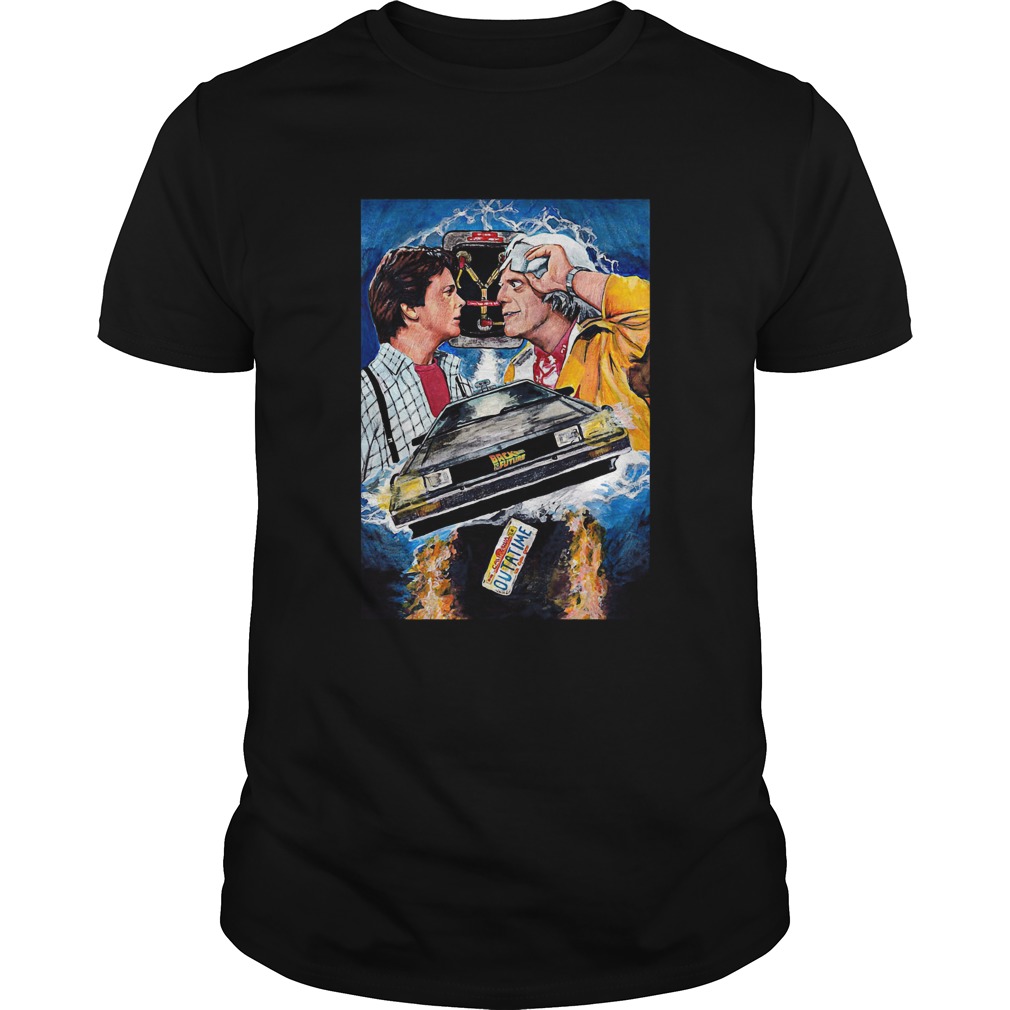 Back to the future movie outa time machine art shirt