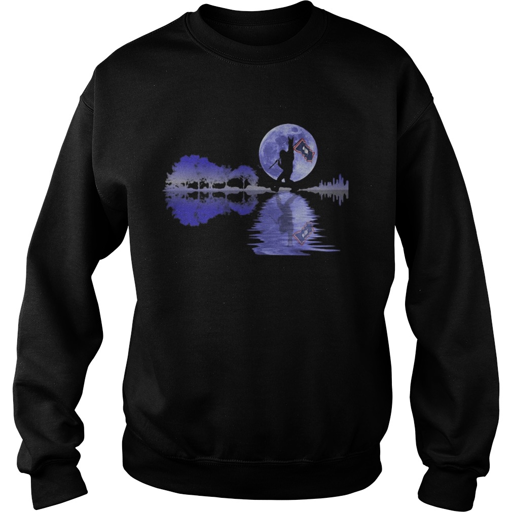 Bigfoot flag river moon tree  Sweatshirt