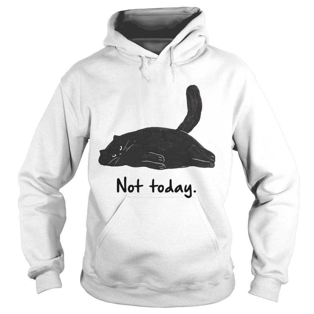 Black cat laziness not today  Hoodie