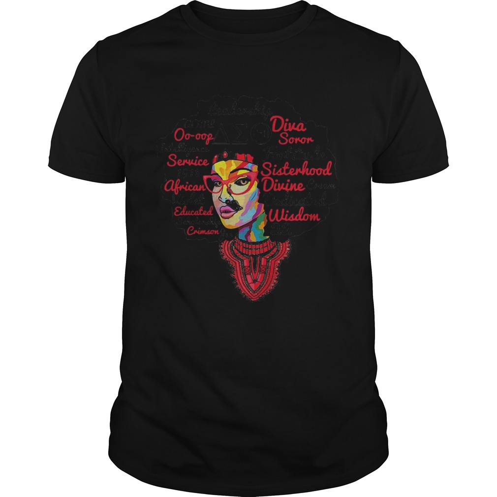 Black woman leader some diva soror intelligence service 913 african violet shirt