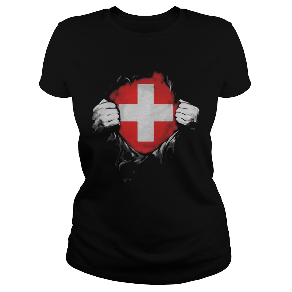 Blood insides switzerland flag  Classic Ladies