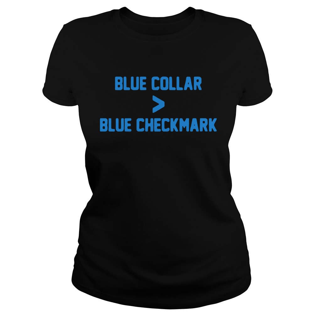 Blue collar blue checkmark  Classic Ladies