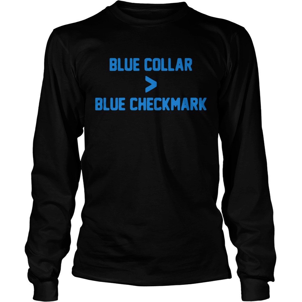 Blue collar blue checkmark  Long Sleeve