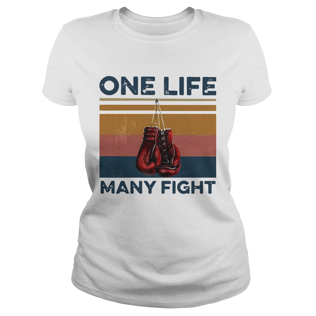 Boxing One Life Many Fight Vintage  Classic Ladies