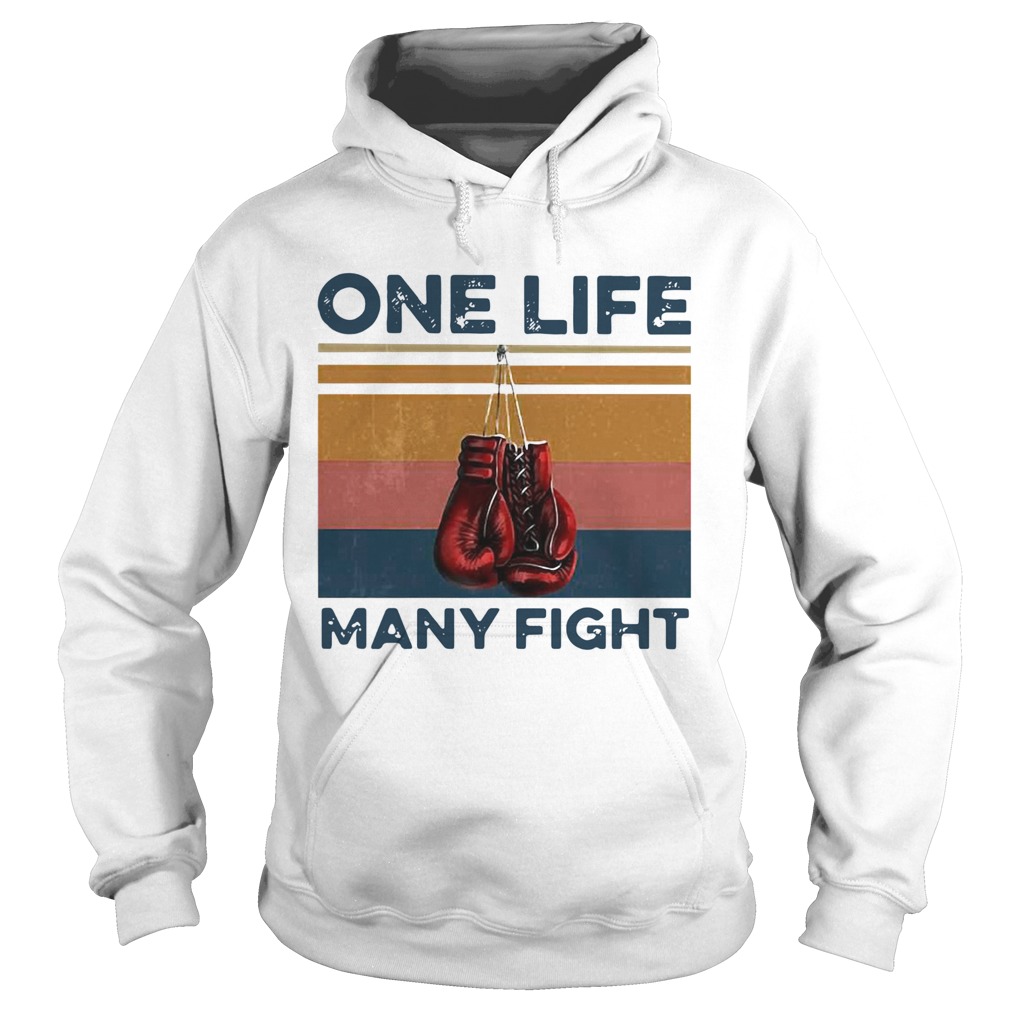 Boxing One Life Many Fight Vintage  Hoodie