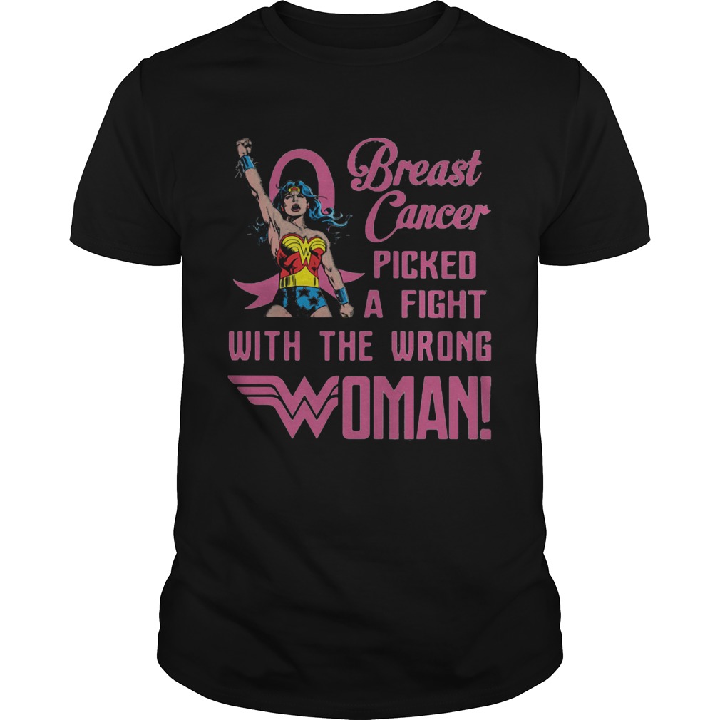 Breast cancer picked a fight with the wrong wonder women shirt