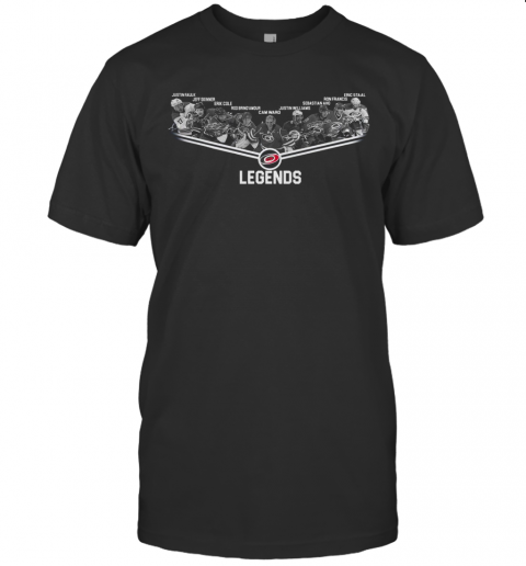 Carolina Hurricanes Legends Team Player Signature T-Shirt