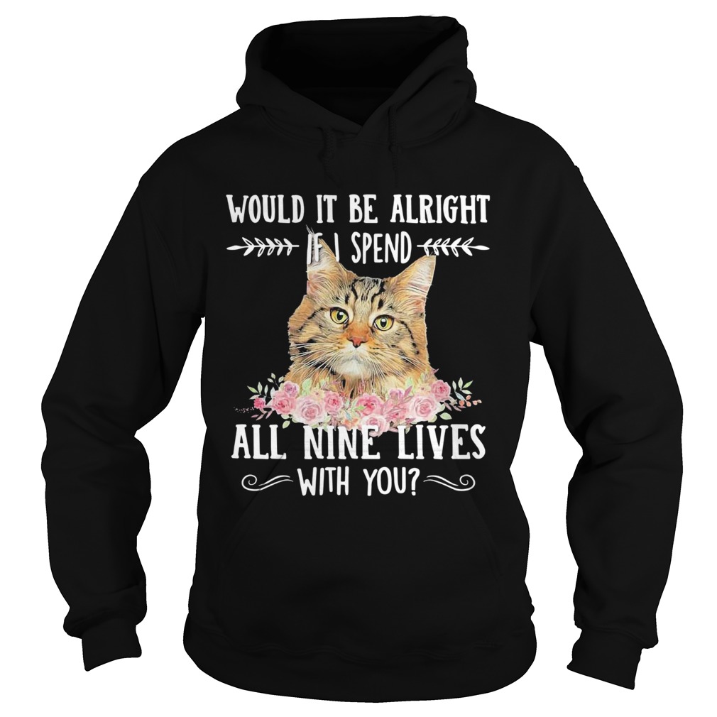 Cat Would It Be Alright If I Spend All Nine Lives With You  Hoodie