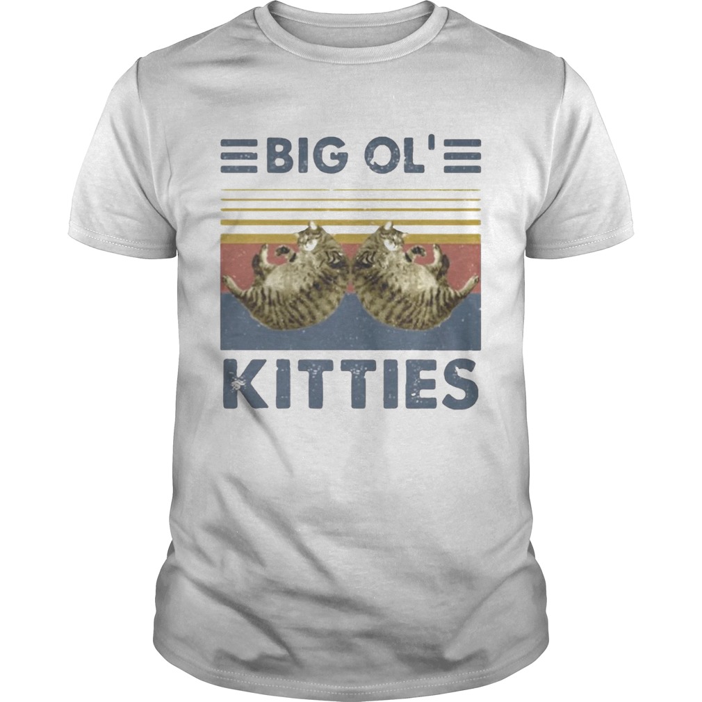 Cat big ol kitties vintage retro shirt