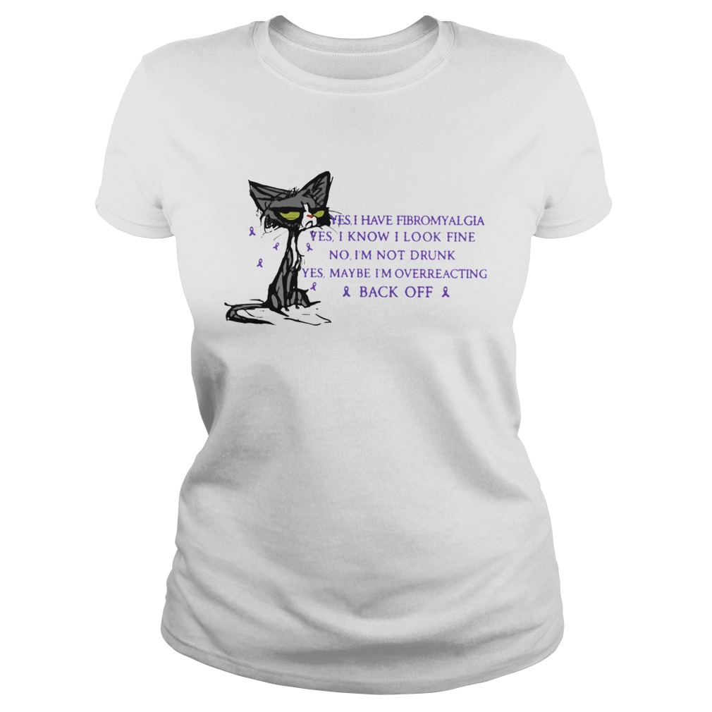 Cat black yes I have fibromyalgia yes I know I look fine  Classic Ladies