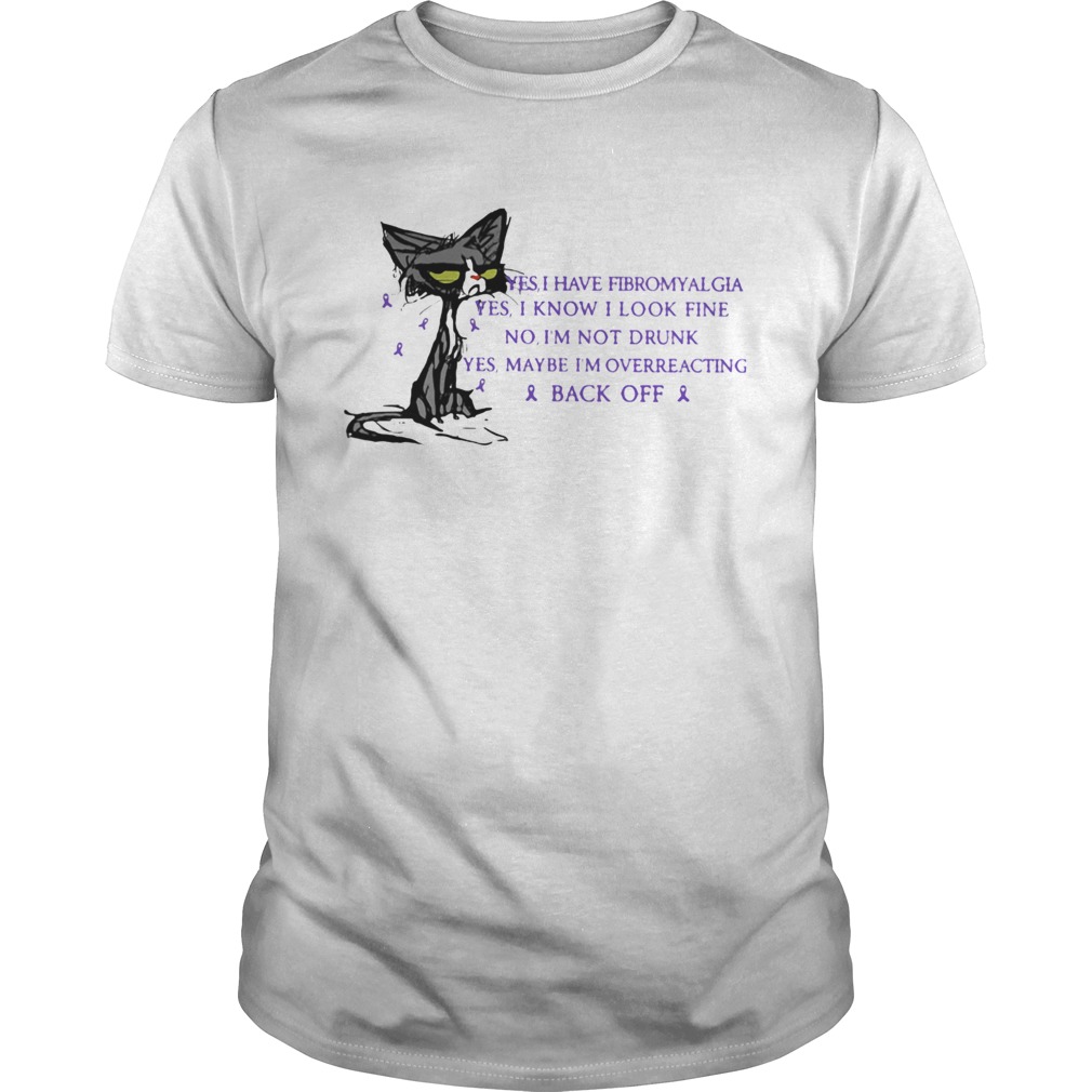 Cat black yes I have fibromyalgia yes I know I look fine  Unisex