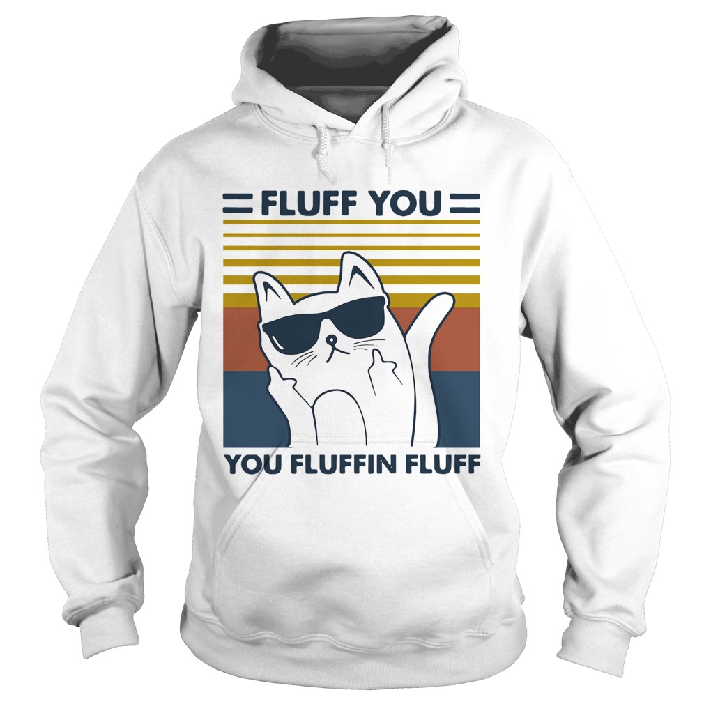 Cat glasses fluff you you fluffin fluff vintage  Hoodie